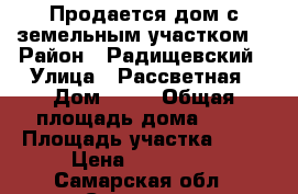 Продается дом с земельным участком. › Район ­ Радищевский › Улица ­ Рассветная › Дом ­ 61 › Общая площадь дома ­ 42 › Площадь участка ­ 20 › Цена ­ 700 000 - Самарская обл., Сызрань г. Недвижимость » Дома, коттеджи, дачи продажа   